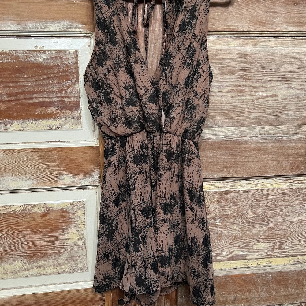 Flowy Pink and Grey romper